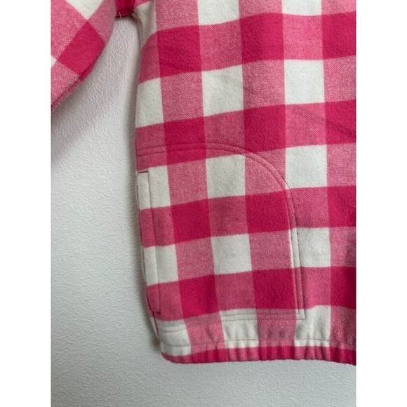 Vineyard Vines Gingham Mock Neck Sweater Pink White Checkered Girl's Size L (14) - Picture 4 of 9
